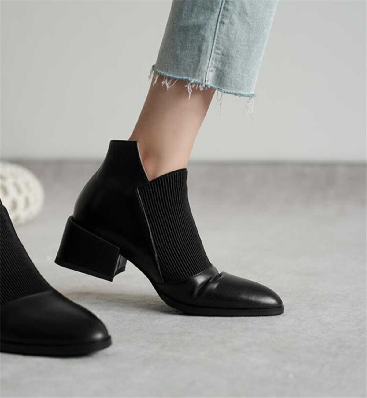 Front rib short boots | URBĀNO [アルバーノ]