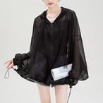 Hooded sheer cardigan (ME448)