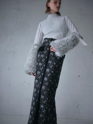 S-01 Embroidery Lace Skirt <BORDEAUX / GRAY>