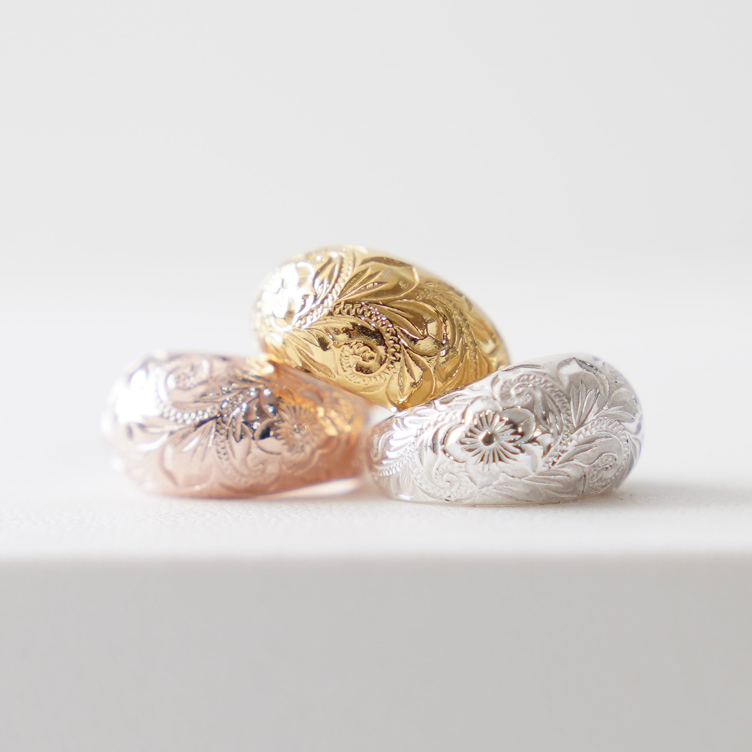 マイレのボリュームハワイアンイヤーカフ/シルバー ゴールド ピンクゴールド《送料無料》