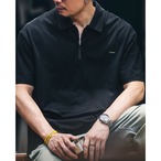 Half Zip Short Sleeve Shirt Box Silhouette ◇2color H0299