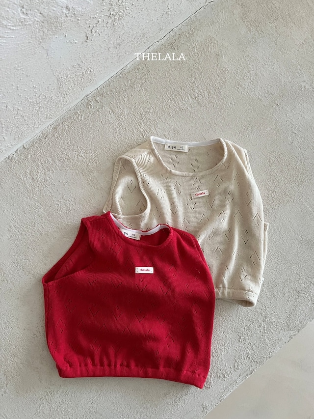 【取寄】thelala|matching vest|マッチングベスト|XS-XL|kids|26 spring