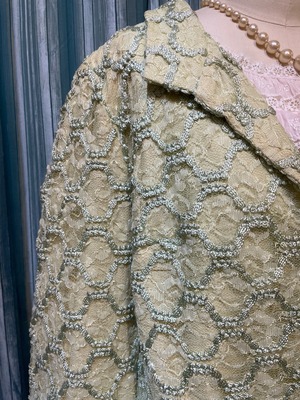 50's 60's vintage light green lace jacket