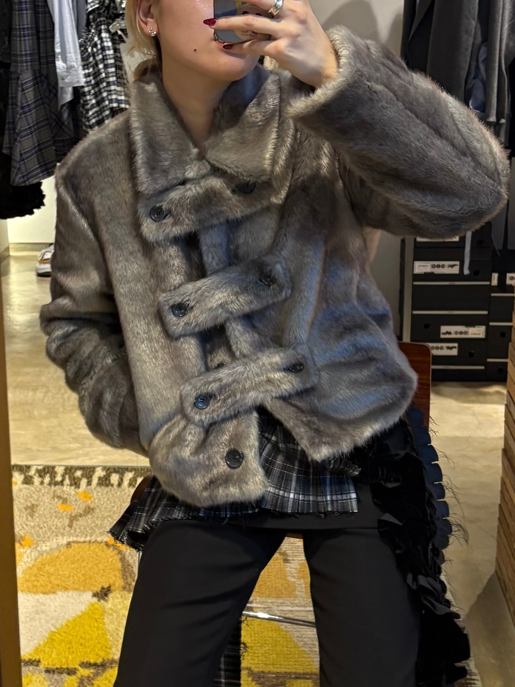 25AW】OPEN YY オープン ワイワイ / FAUX FUR TAB TOGGLE JACKET