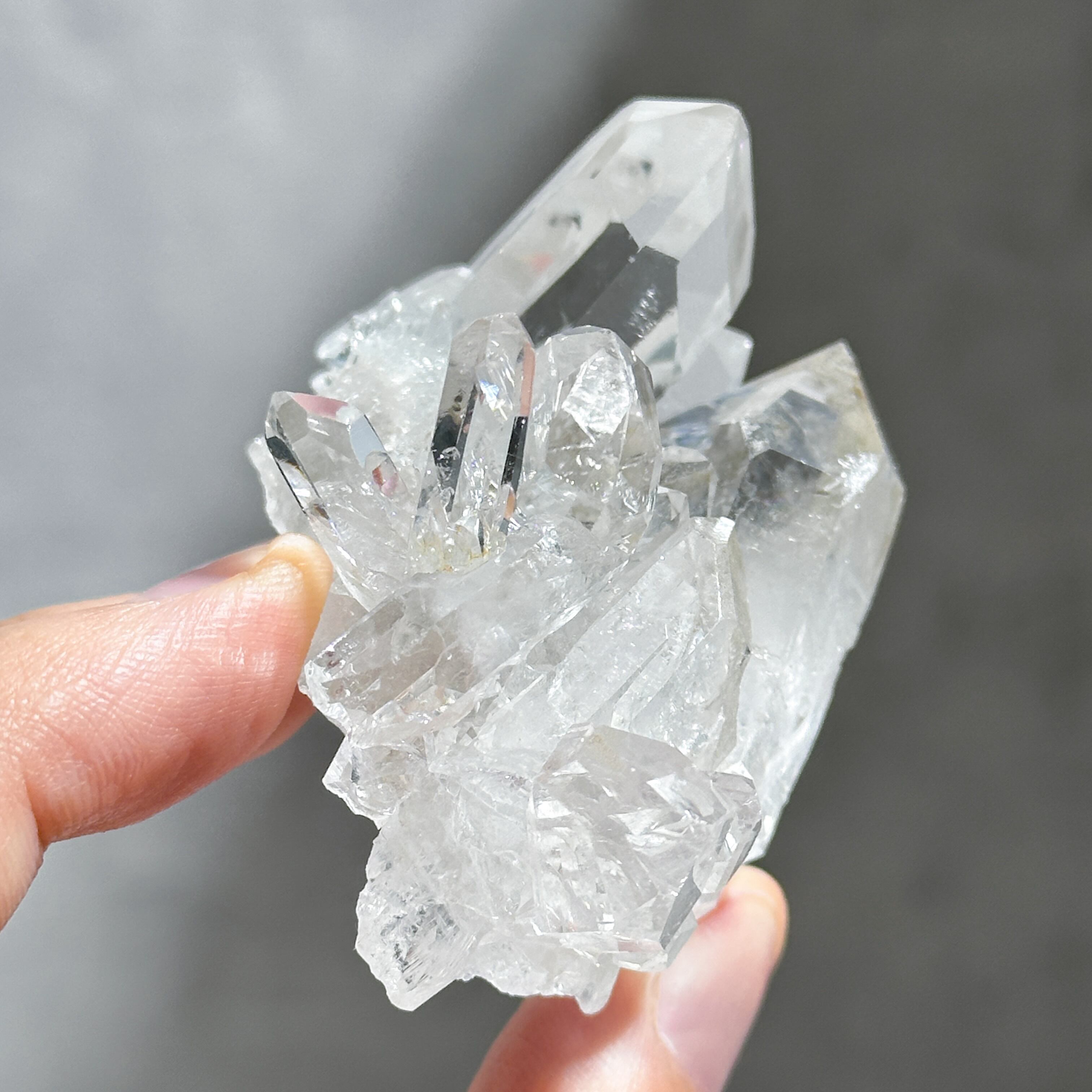 虹◎ゼッカ産水晶クリアクォーツ クラスター46◇ Clear Quartz