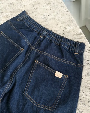 【calm original】easy curve denim pants <indigo>