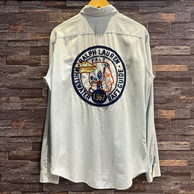 ②RALPH LAUREN INDIAN HEAD CHAMBRAY SHIRT