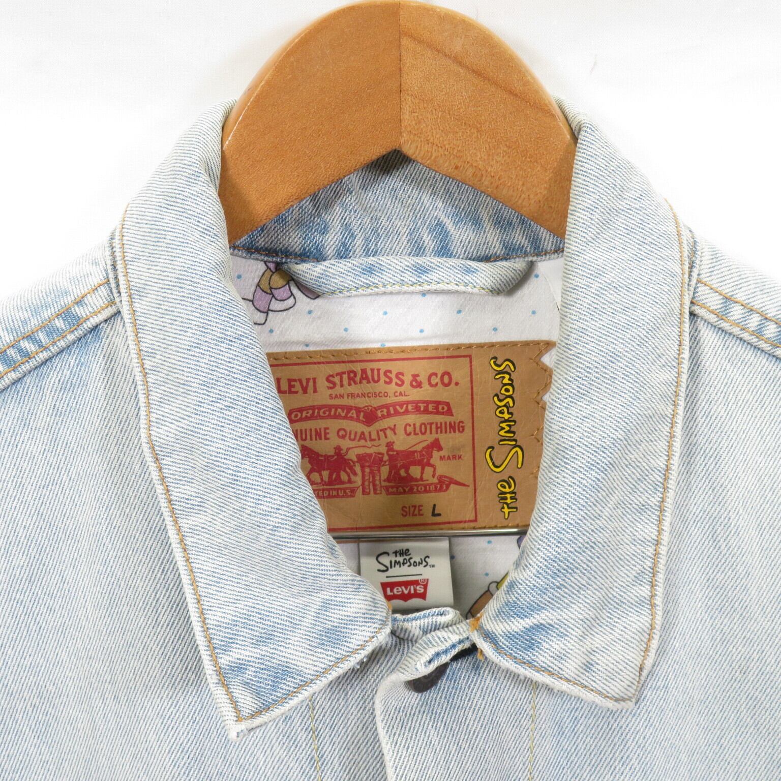 Levi’s シンプソンズ デニムジャケット Levi's x The Simpsons デニム トラッカージャケット Gジャン sizeL
