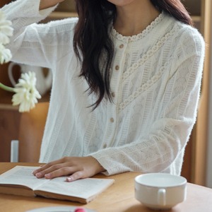 かぎ編みレースブラウス W01021