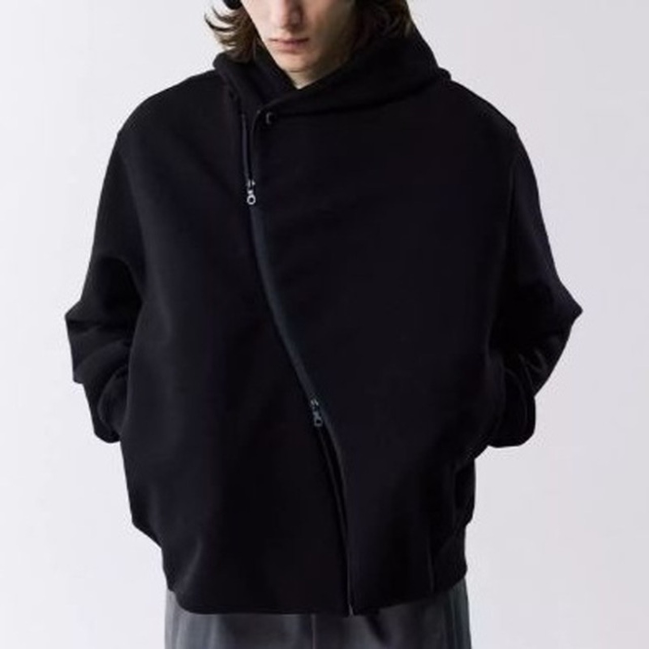 Asymmetrical Long Sleeve Oversized Zip-Up Parka ◇H0845