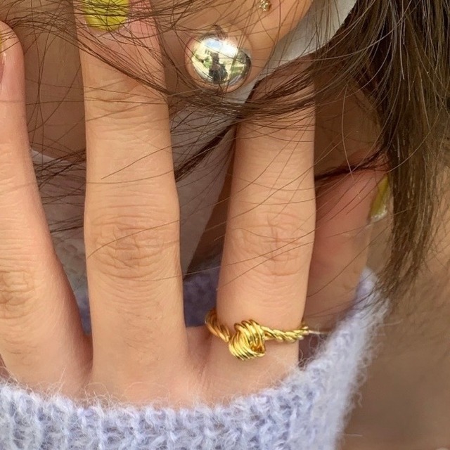 S925 twist tie ring (R166-2)