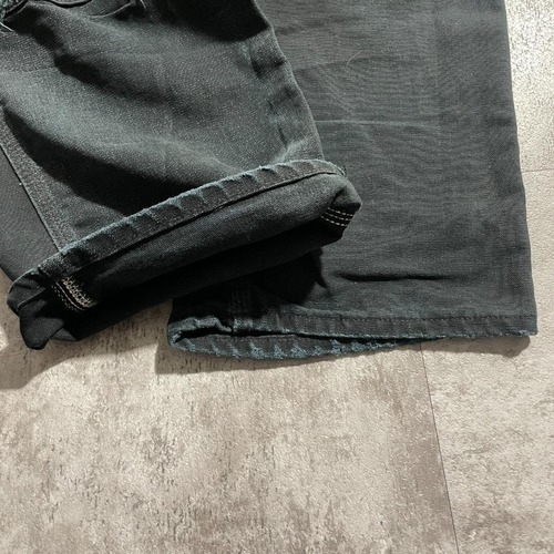 USA製 ブラック ダブルニー Carhartt B01 BLK 38×34 詳細写真5