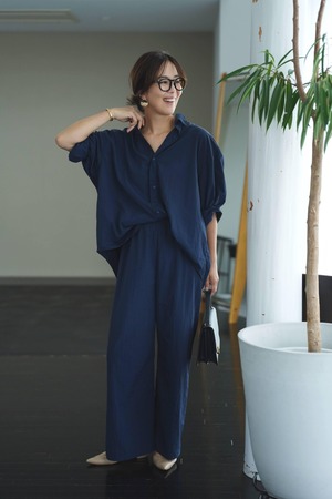 Beach & Town & Pool side shirt！Pants ネイビー