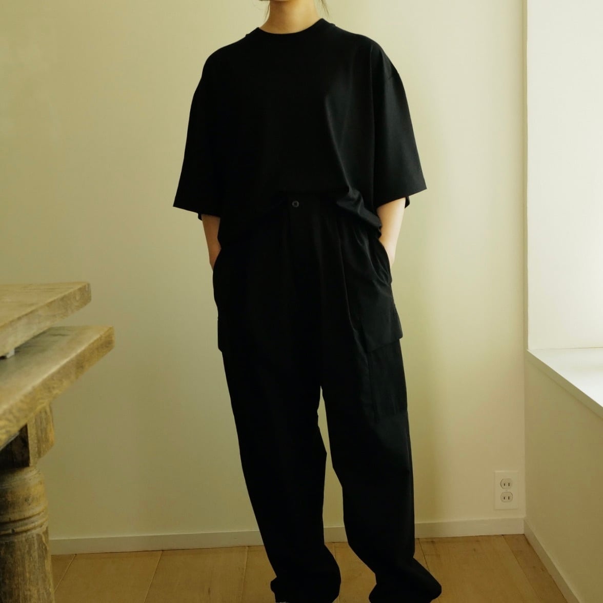 ATON | STRETCH WOOLY NYLON PARACHUTE CARGO PANTS