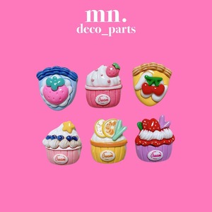 【2個セット】デコレーションパーツ　フルーツ　ケーキ　パフェ　ハンドメイド資材