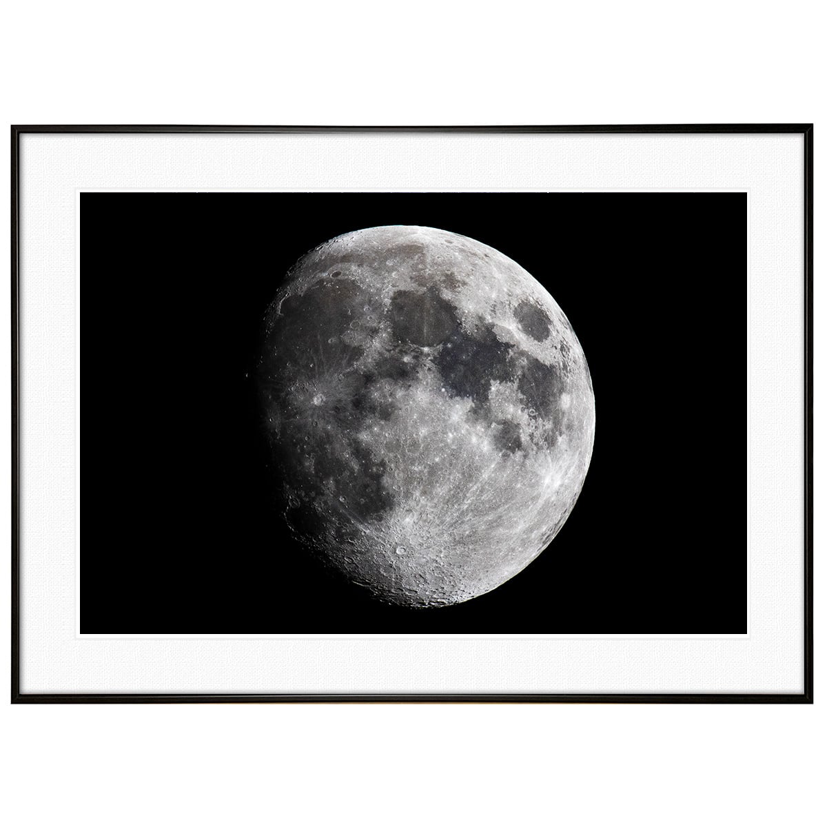 星空写真 月 インテリアアートポスター額装 AS0550