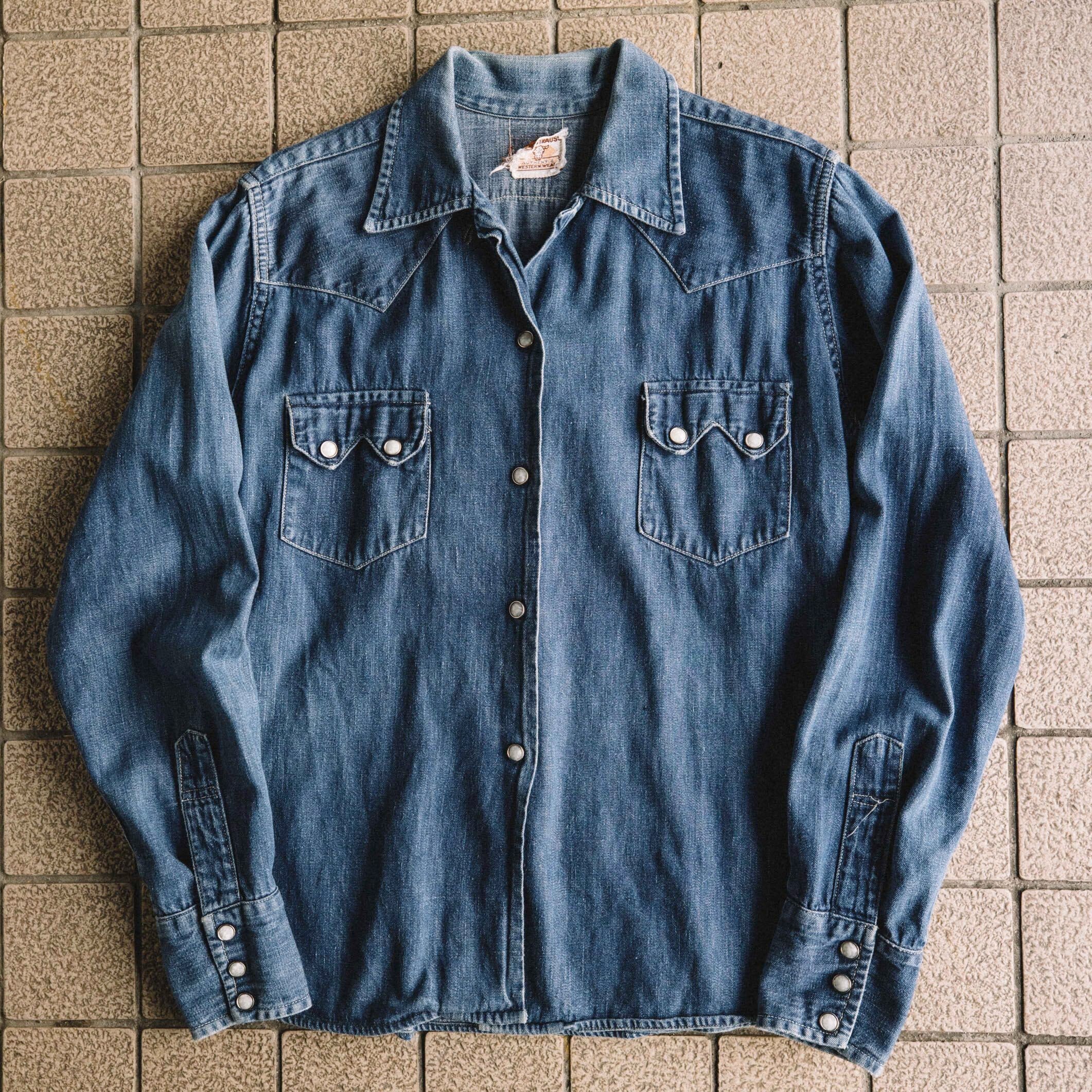 1950's LEVI'S ショートホーン デニムウエスタンシャツ【TA030302