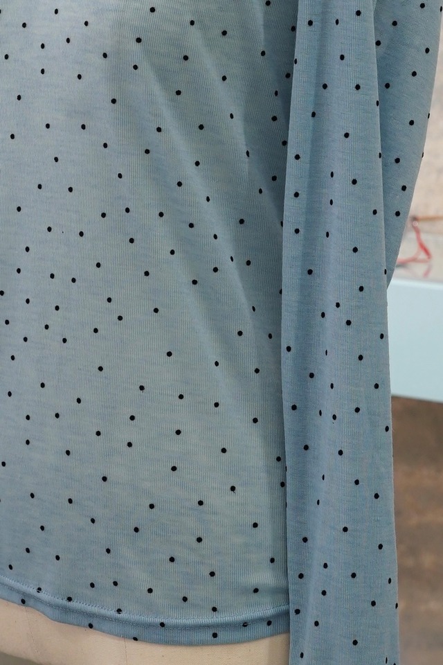 SUKE DOT LONG SLEEVE CUT SEW