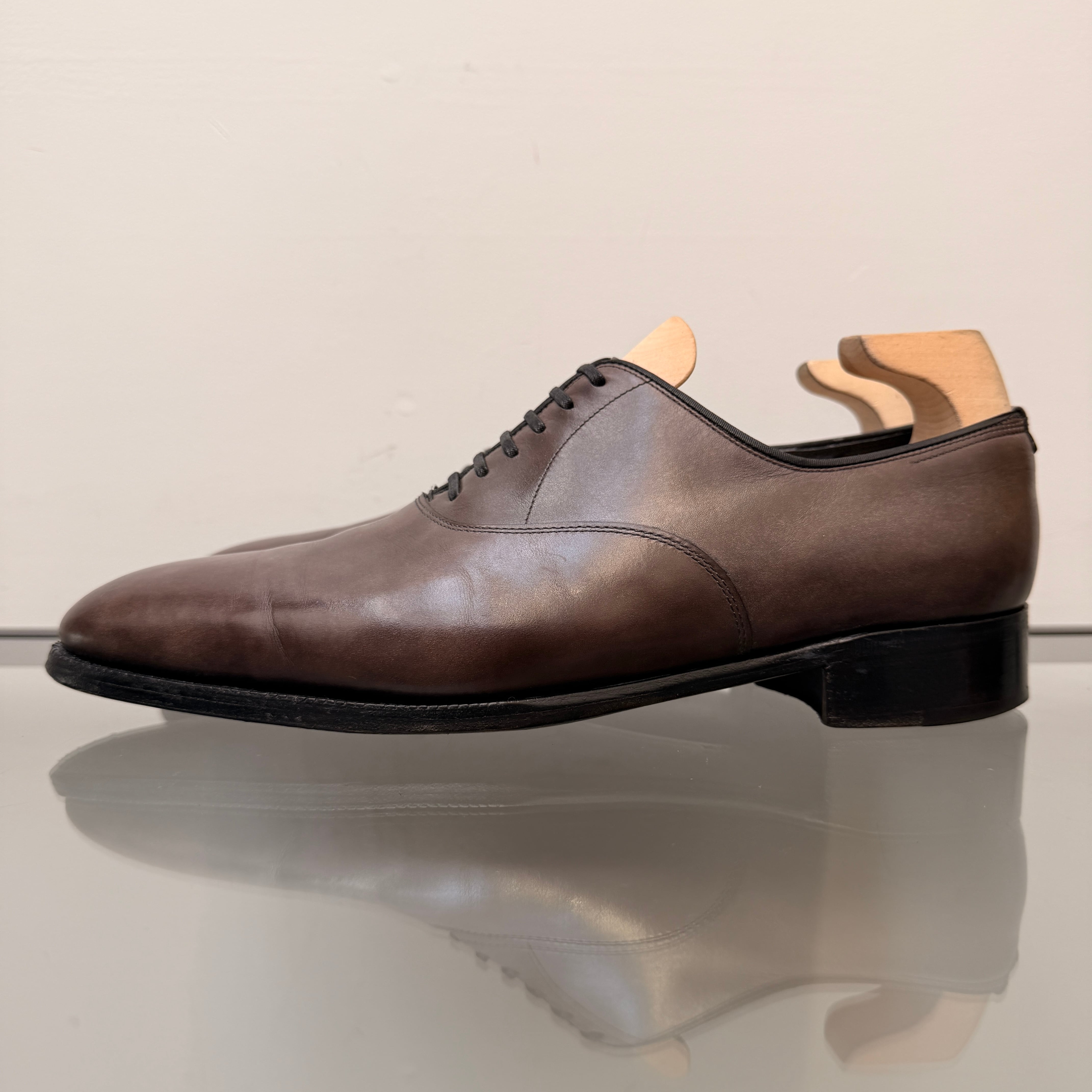 JOHN LOBB GARNIER 2 Plain Toe Calfskin Brown 7 E | ASSET VINTAGE