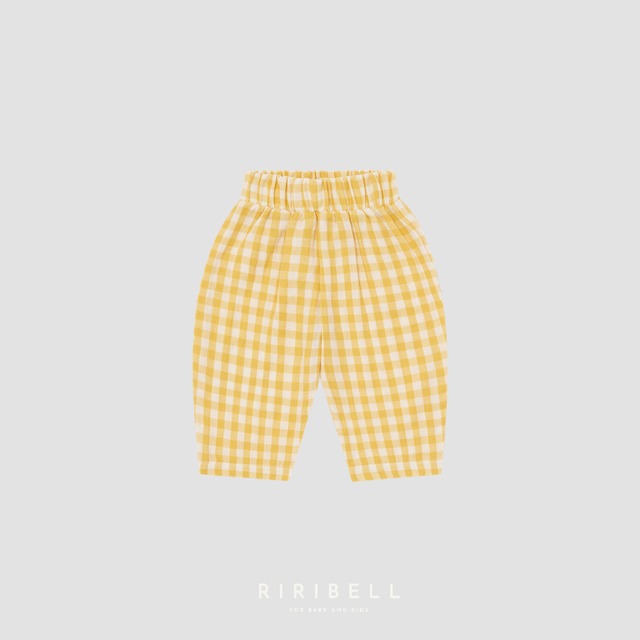 送料無料【organic zoo】Honeycomb Gingham Fisherman Pants