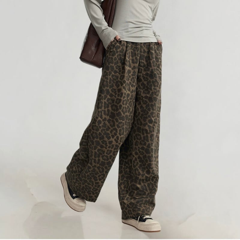 レオパードストレートパンツ R00894