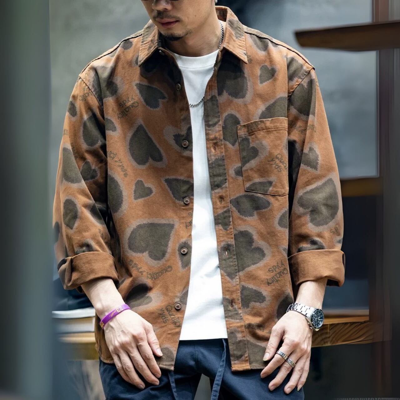 パッチポケット レギュラーフィット カジュアルシャツ 00560