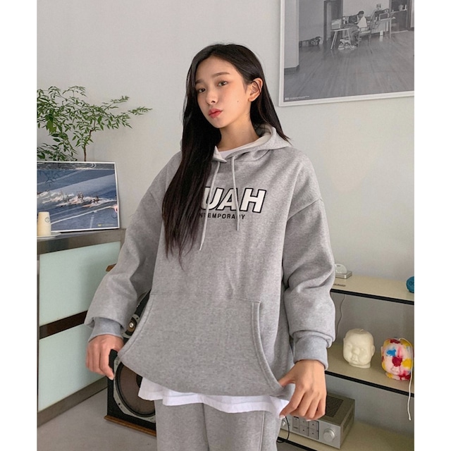 [MUAH MUAH] Signature combination color hoodie ムアムア 正規品  韓国 ブランド 韓国ファッション 韓国代行 トレーナー