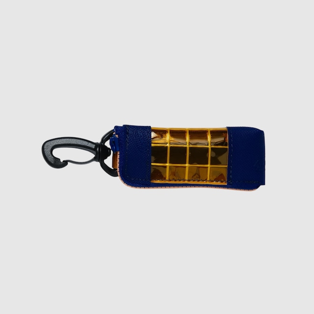 vibram light case (navy×orange) with orange glowing zip