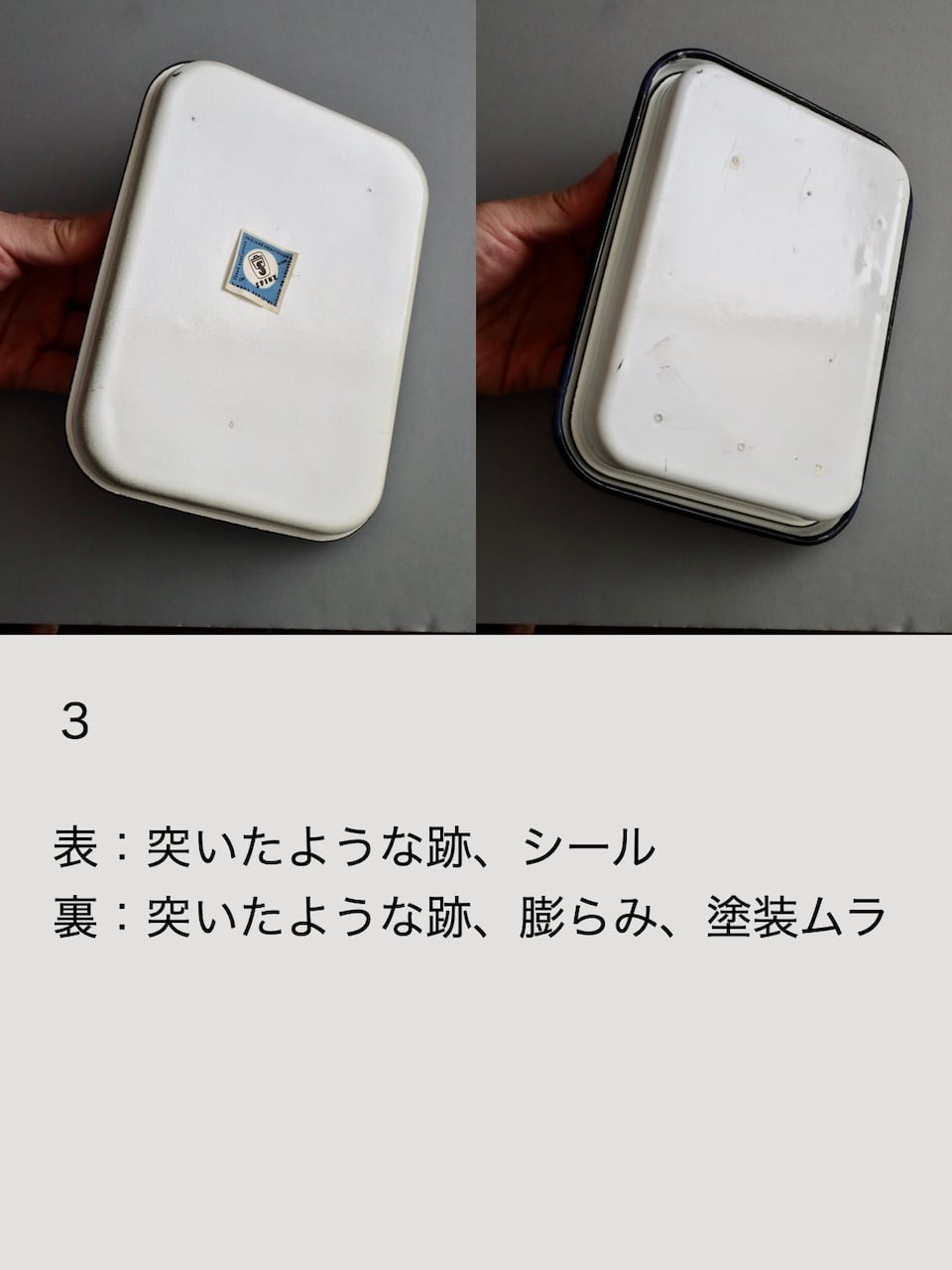 チェコ製 ホーロートレイ 2枚セット｜Enamel Tray Set of 2