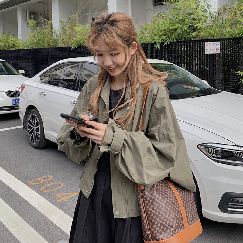 ジャケット スプリングオータムスタンダードショート レトロ 春物 秋物 試着室59094282315