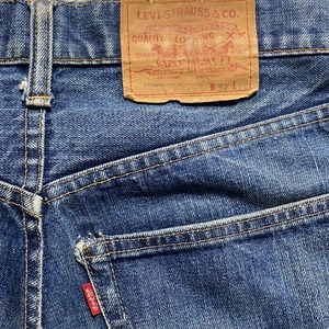 vintage 1970’s LEVI’S 505 single cut-off denim pants “red line”