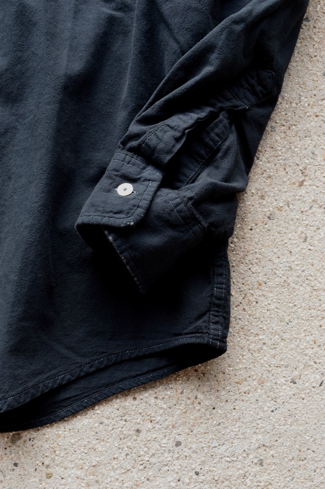 LLBean 1970's-80's "Custom Dyed Black" Old Chambray Shirt Fly Fishing Design エルエルビーン 70s シャンブレーシャツ 黒染め