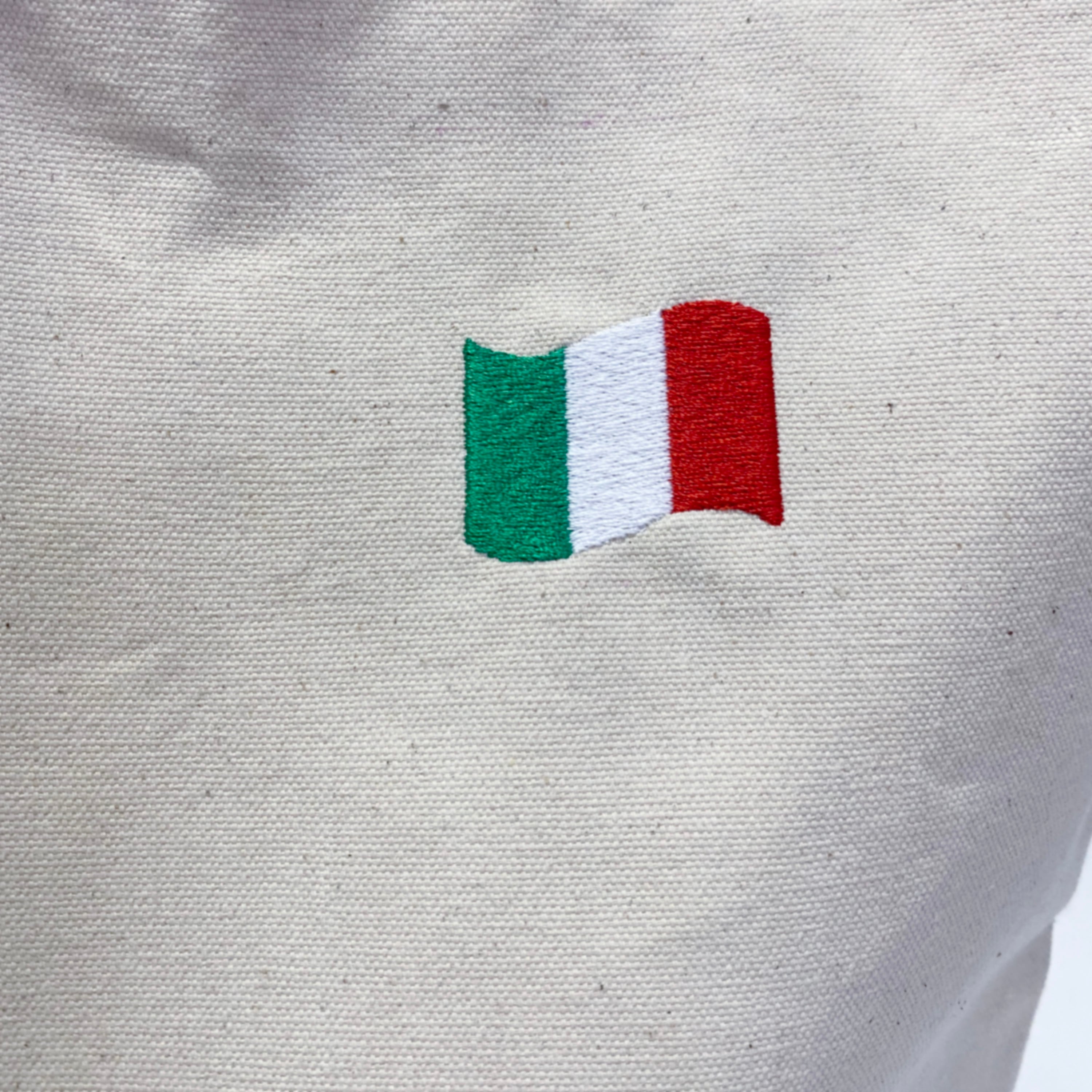 イタリア国旗刺繍トートバッグ（Sサイズ） | funky typo (ファンキー