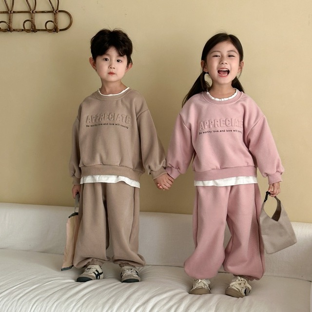 【BABY&KID】2025新作　英字柄スポーツセットアップ