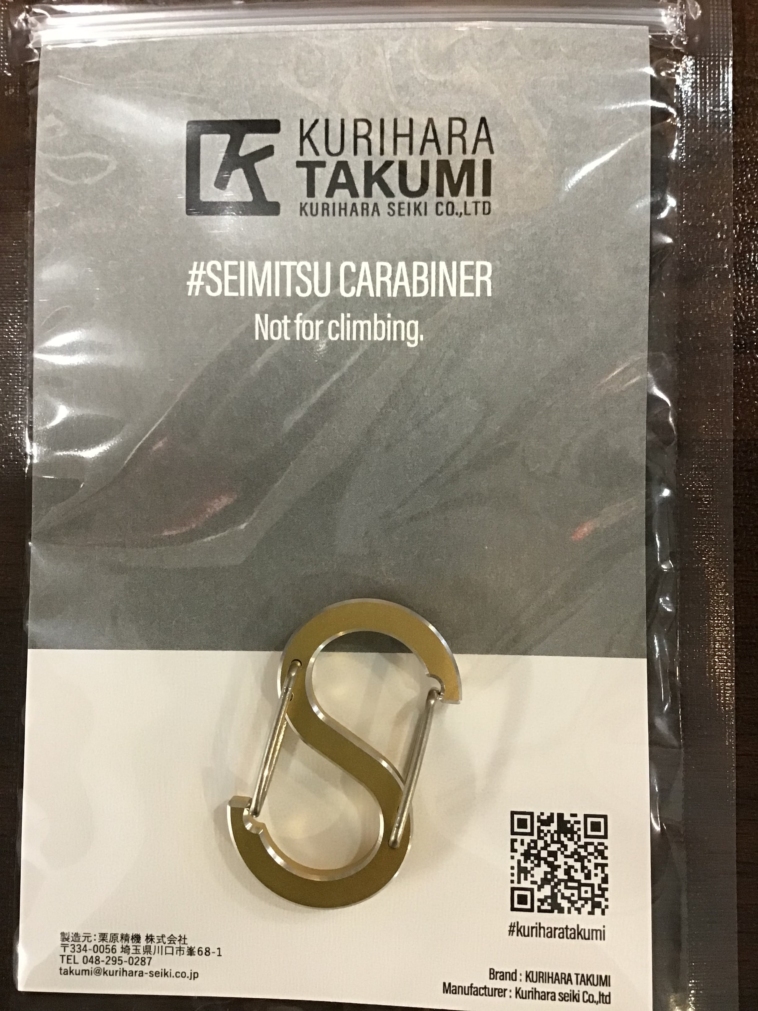 DekiTech olive別注シャンパンゴールド Seimitsu Carabiner 