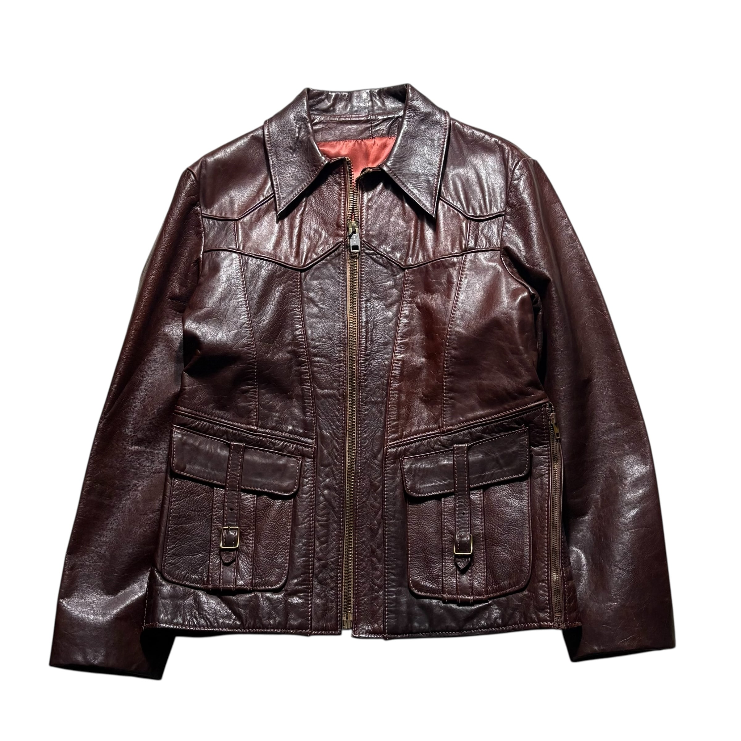 vintage FRENCH AIR FORCE navy color “K6” leather flight jacket