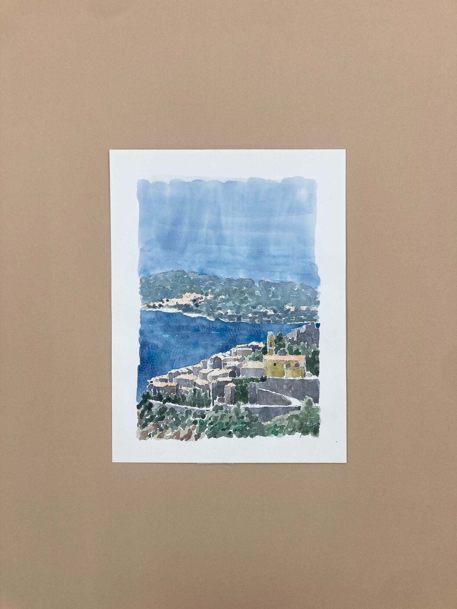 小林 大彦「エズ」水彩画 大島画廊オリジナル額装 | 大島画廊の