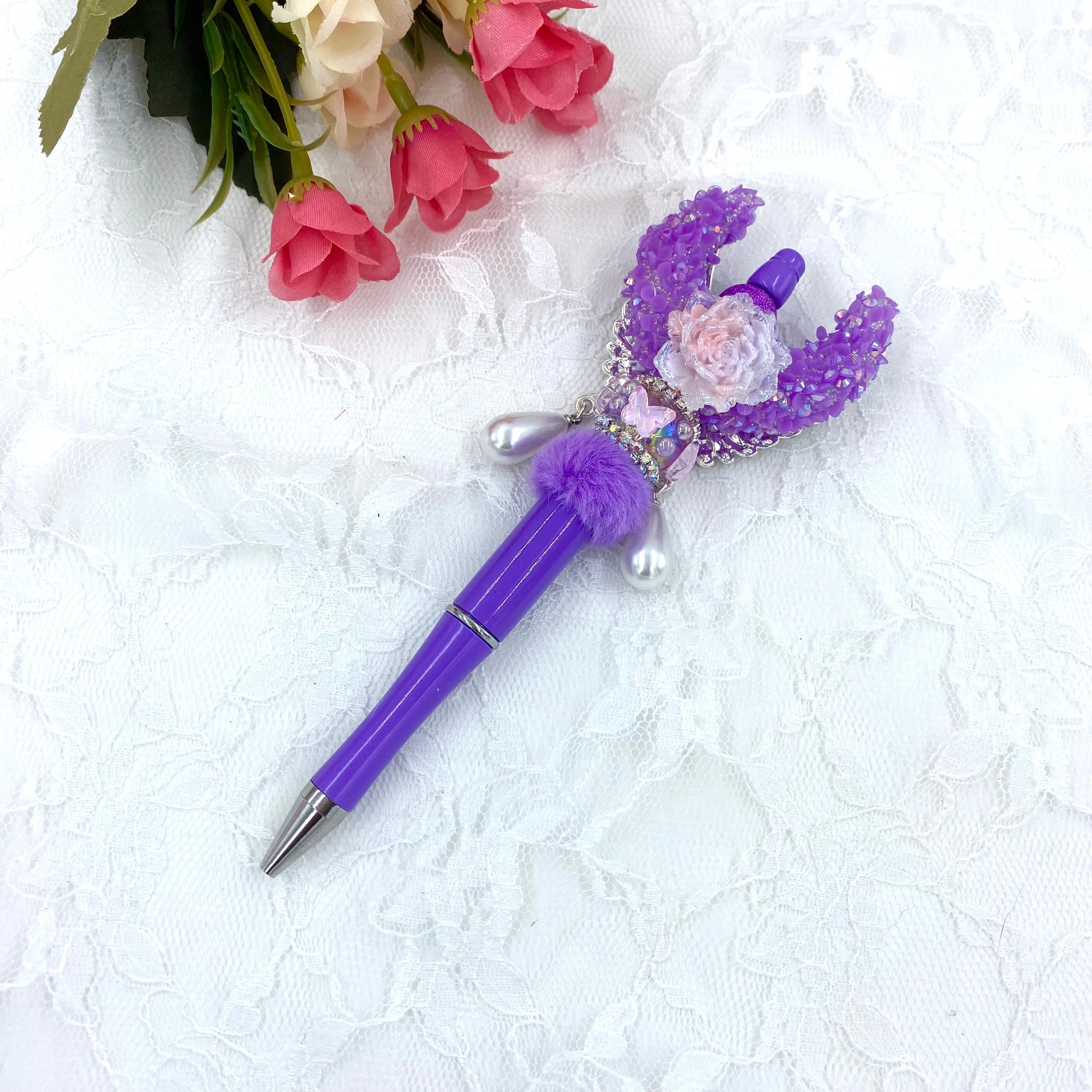 薔薇＆王冠 カスタムボールペン  かわいい 183 カスタムボールペン完成品 蓄光薔薇&シュガーゴージャスウイング