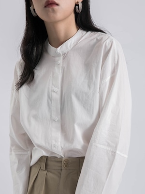 Stand collar design shirt（スタンドカラーデザインシャツ）b-132