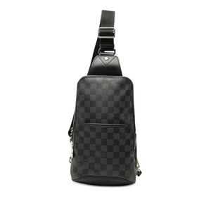 ルイ ヴィトン ダミエ アヴェニュー スリングバッグ ボディバッグ N41719 ブラック PVC レザー メンズ LOUIS VUITTON 【中古】