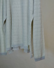 MAYKAM - LINEN/PAPER BASQUE PULLOVER : gray