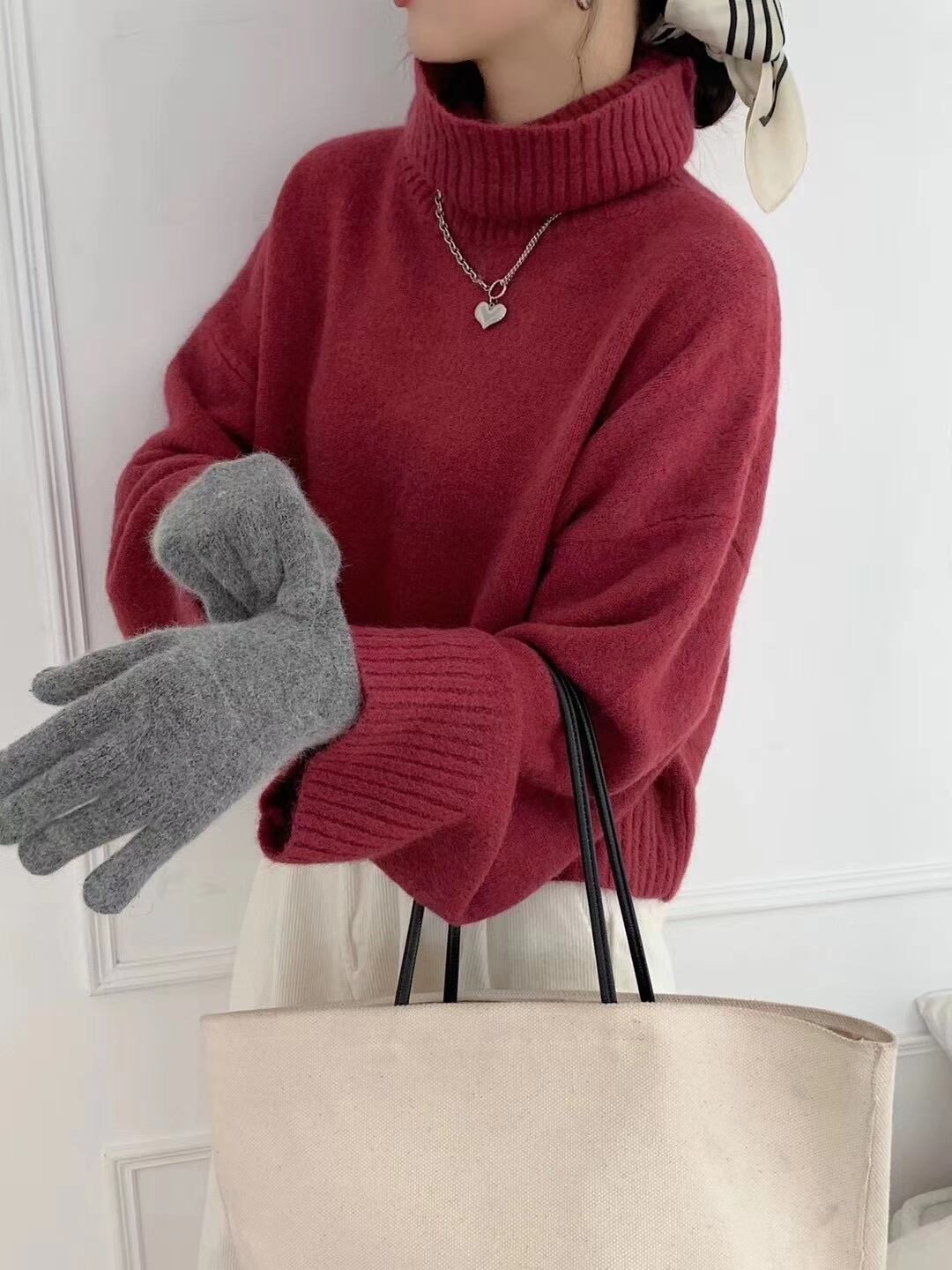 タートルネックカラーニット　AJ2205-D07