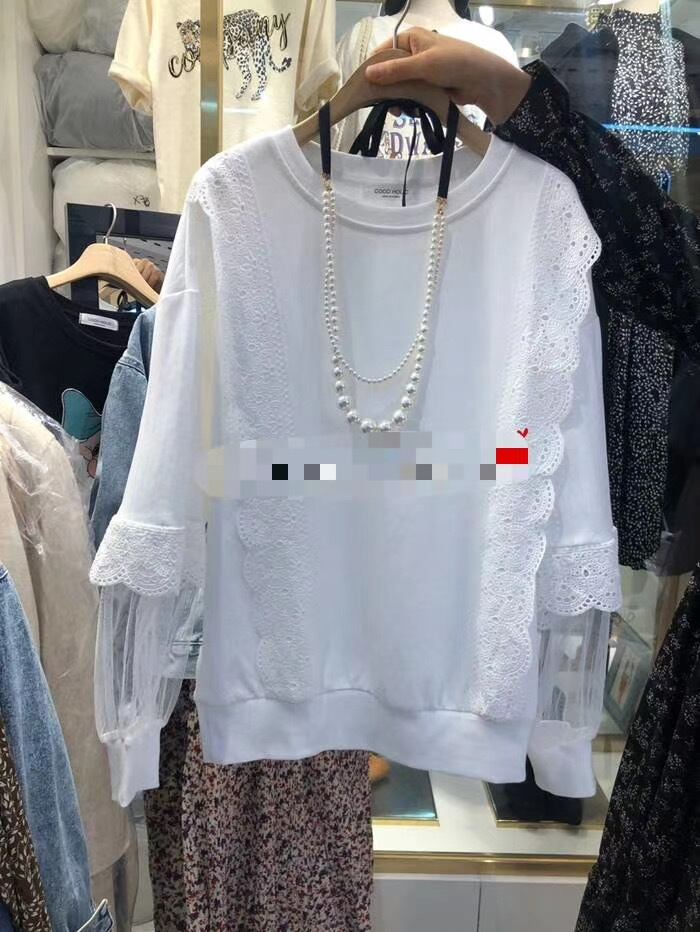 袖チュールレーストップス