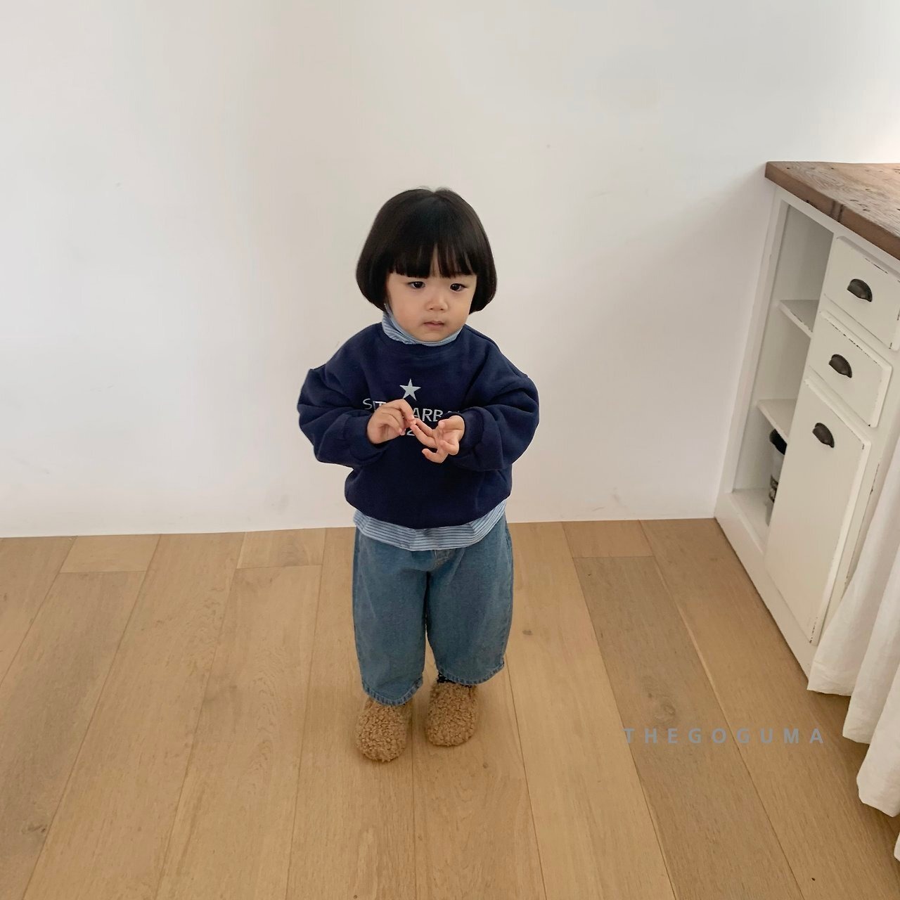 【取寄】THE GOGUMA バーバラ刺繍トレーナー｜冬服｜韓国子供服
