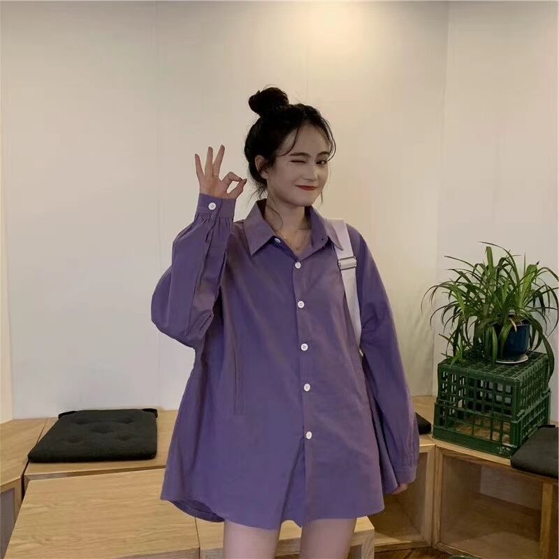 ポケット付き　カラーシャツチュニック　AJ22263-B08