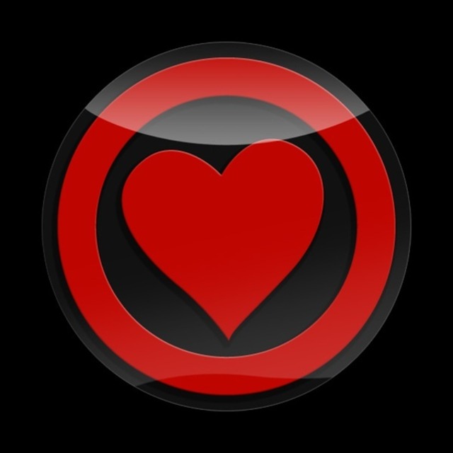 ゴーバッジ(３Ｄ)（LC0024 - 3D HEART RED） - メイン画像