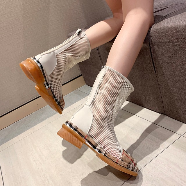 ブーツサマーレッドジッパーカジュアルサンダル 靴 シューズ 夏物 部族の婦人靴44203427252