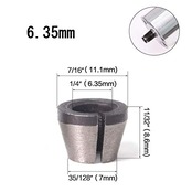 YFFSFDC トリマー用 コレットチャック 1/4インチ 6mm 6.35mm 8mm 3本セット アクセサリ DIY 工具 電動工具 トリマーアクセサリ