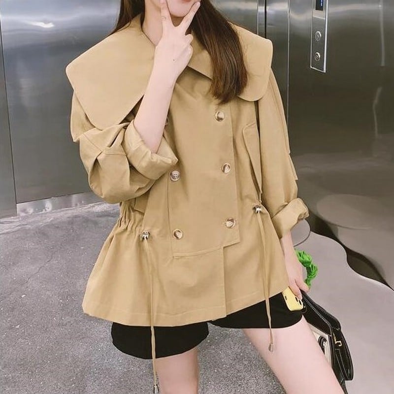 Spring short trench coat | SI SELECT