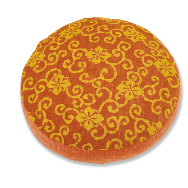 円筒ビーズ　座布団（カバーのみ）花菱唐草　AK（あかね）Φ44